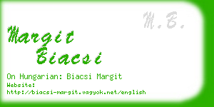 margit biacsi business card